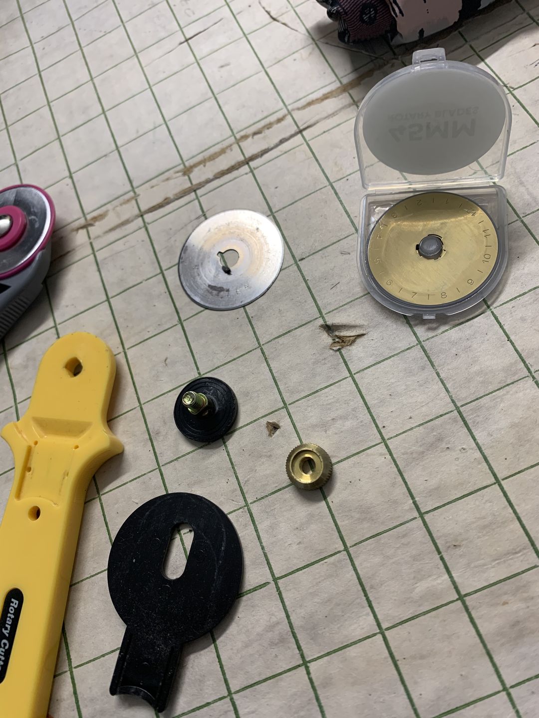 Customer photo review of Titanium Coated Rotary Cutter Blades