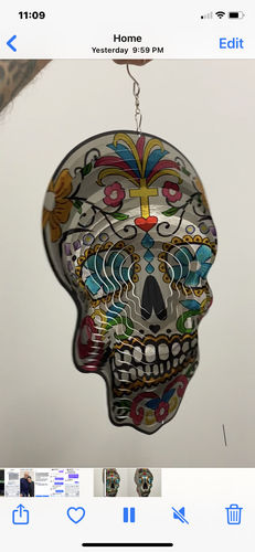 Customer photo review of Sugar Skull Wind Spinners