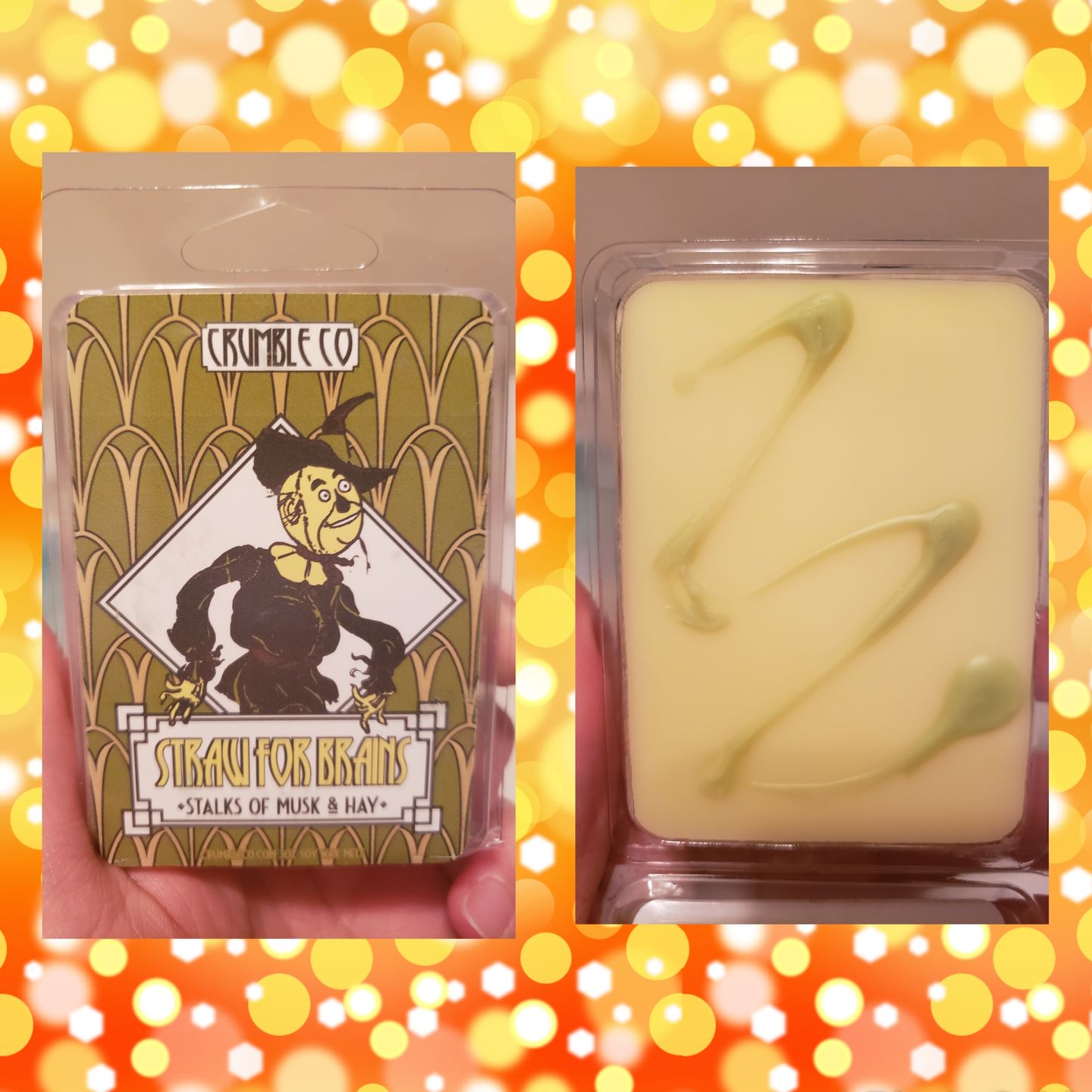 Customer photo review of Straw for Brains Wax Melts