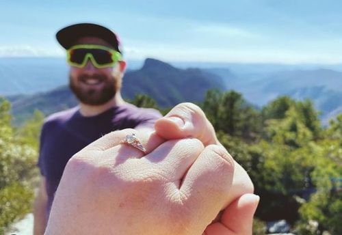 Customer photo review of Salt and Pepper Round Star Ring