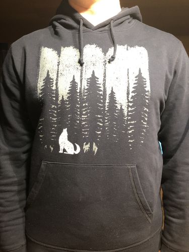 Customer photo review of WOLF IM WALD - Bio Unisex Hoodie (BASIC)