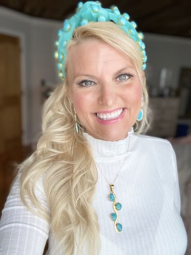Customer photo review of TURQUOISE STONE CABOCHON HEADBAND