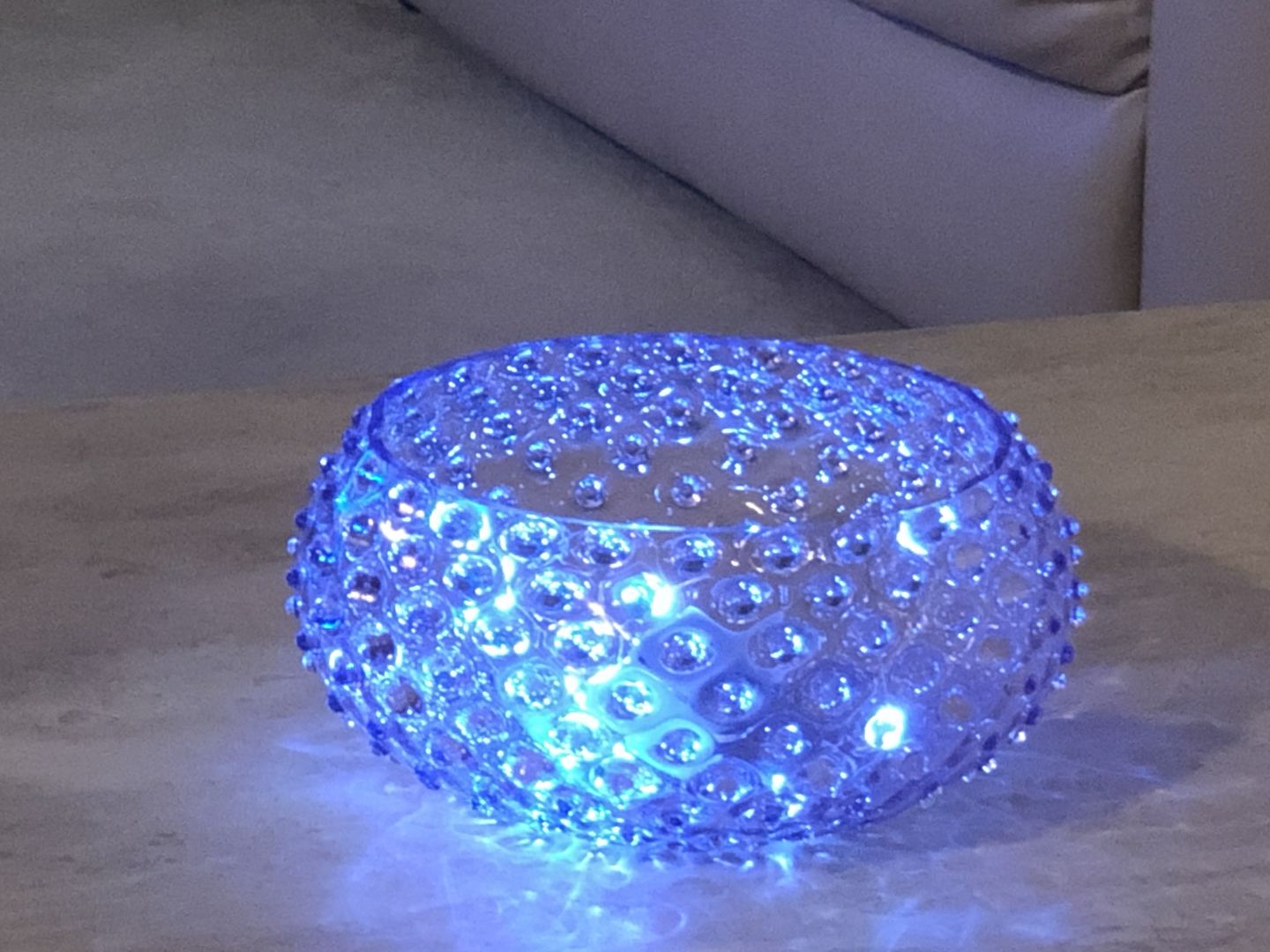 Customer photo review of Lilac Hobnail Bowl