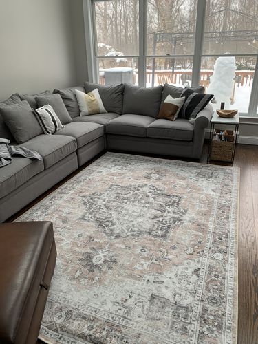 Customer photo review of Distressed Vintage Cezanne Blush Area Rug