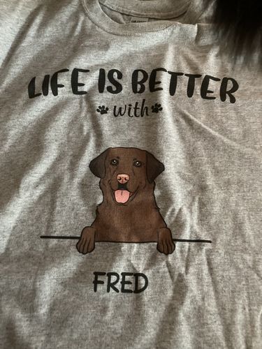 Customer photo review of Life is better - Personalized custom unisex classic T-shirt