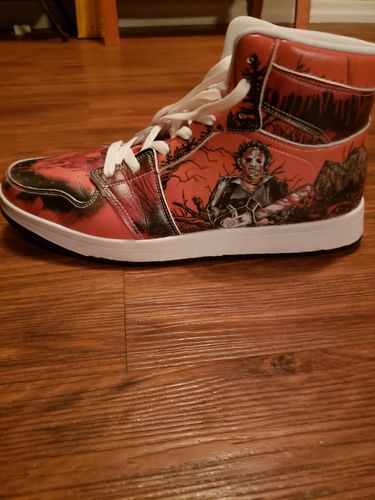 Customer photo review of Chainsaw Massacre High Top Leather Sneaker