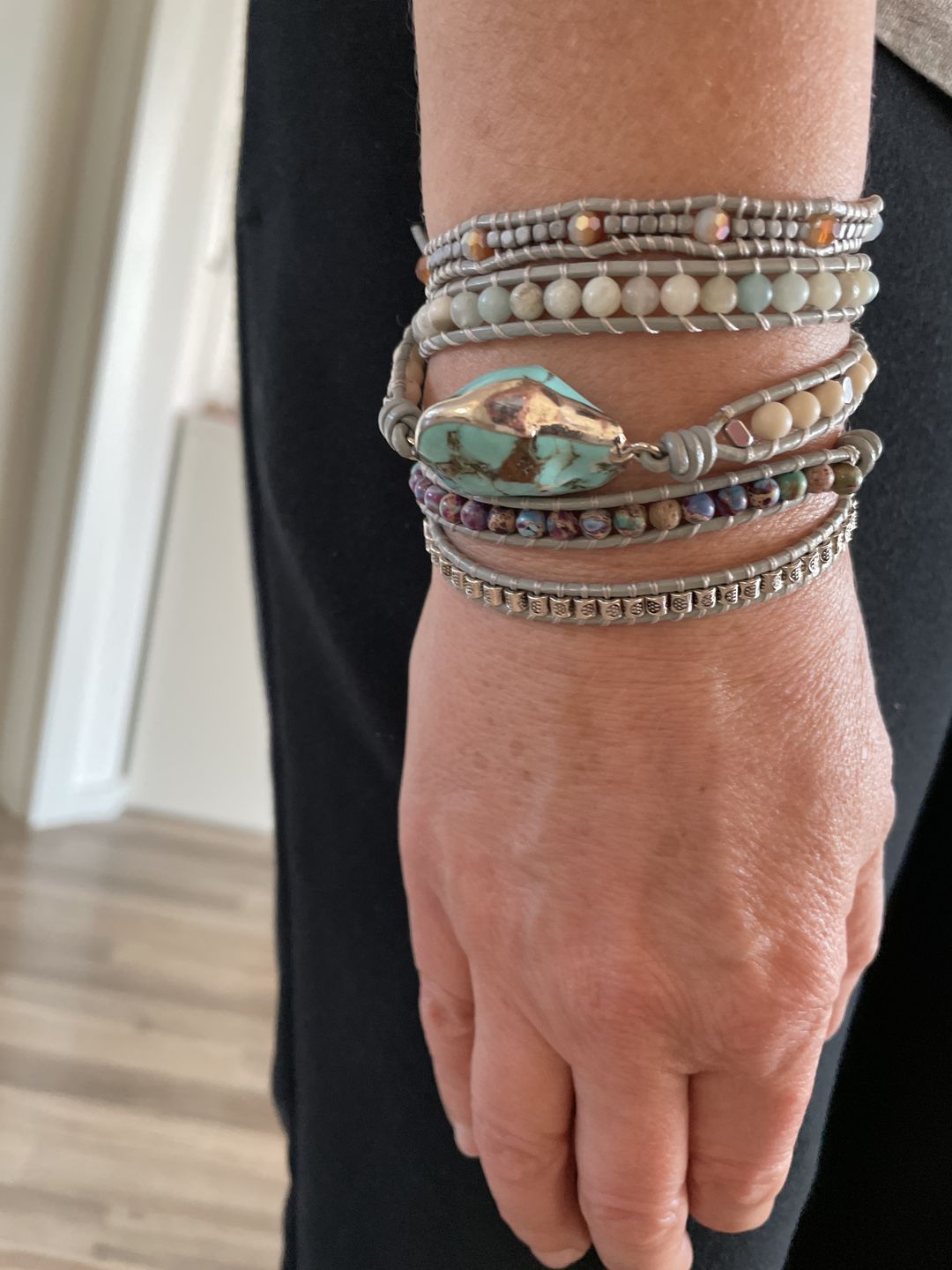 Customer photo review of OPTIMISMUS Wickelarmband Türkis