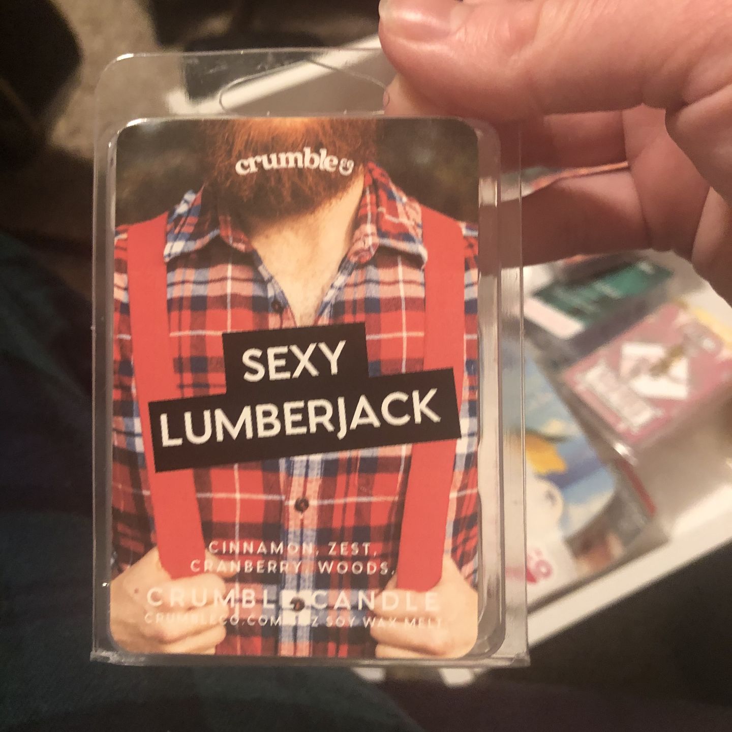 Customer photo review of Sexy Lumberjack Wax Melts