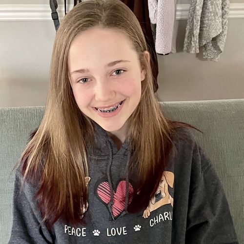 Customer photo review of Peace Love Dog - Personalized Custom Hoodie