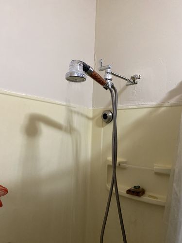 Customer photo review of Crystal Shower - Ionic Filtration Shower Head