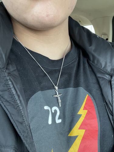 Customer photo review of Crucifix (Silver)