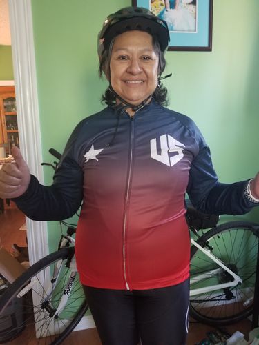 Customer photo review of USA V4 Long Sleeve Cycling Jersey