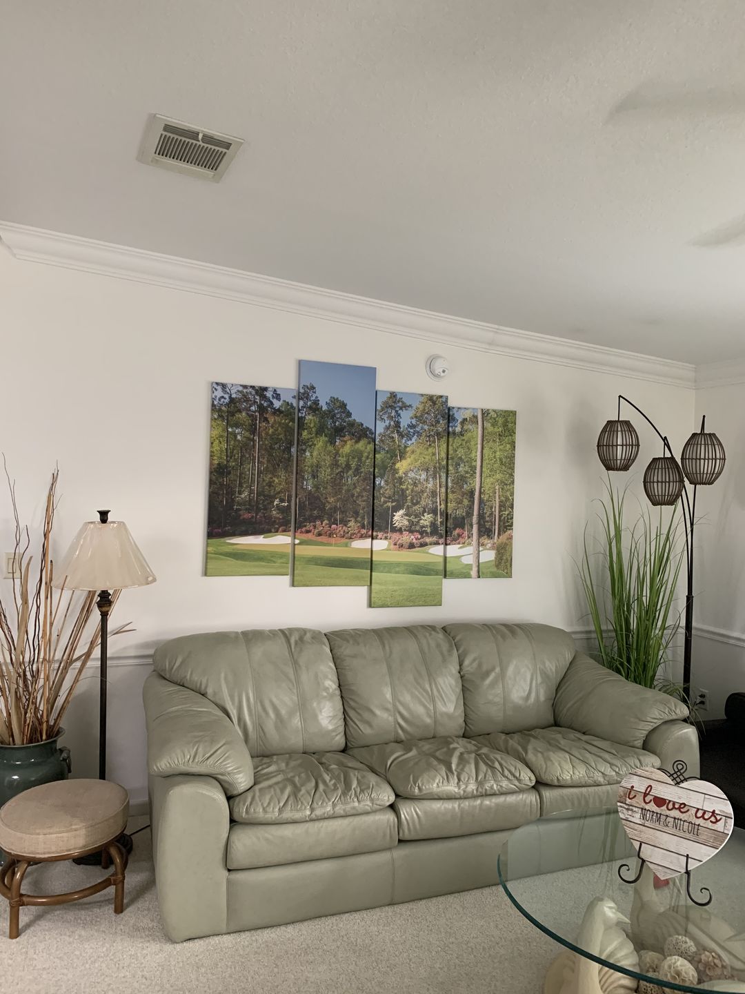 Customer photo review of Augusta Hole 13 Golf Course 4-Piece Framed Wall Art Canvas