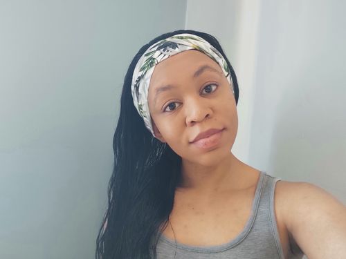 Customer photo review of Brazilian Headband Wig  Straight