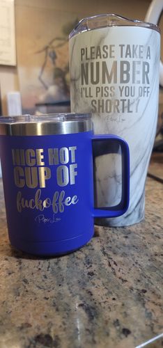 Customer photo review of Nice Hot Cup Of Fuckoffee 15oz Coffee Mug Tumbler