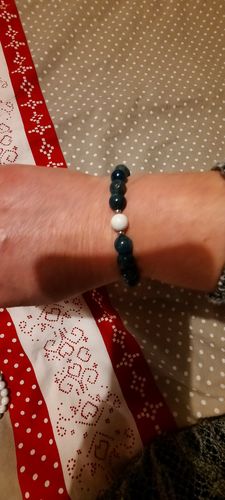 Customer photo review of BRACELET DUO APATITE/HOWLITE