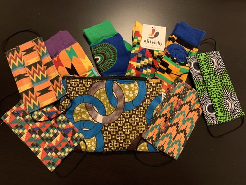 Customer photo review of 4 Mask & 4 Sock Combo