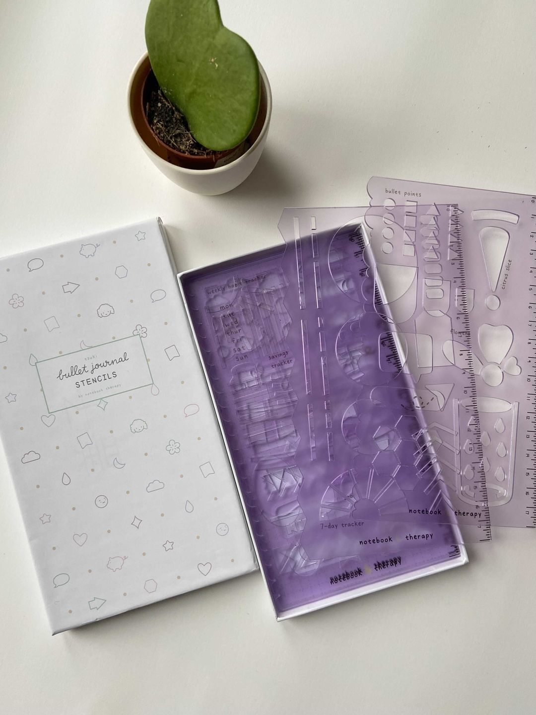 Customer photo review of Tsuki Bullet Journal Stencil Set ☾