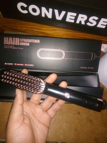 Customer photo review of Mini Hot Straightener Brush