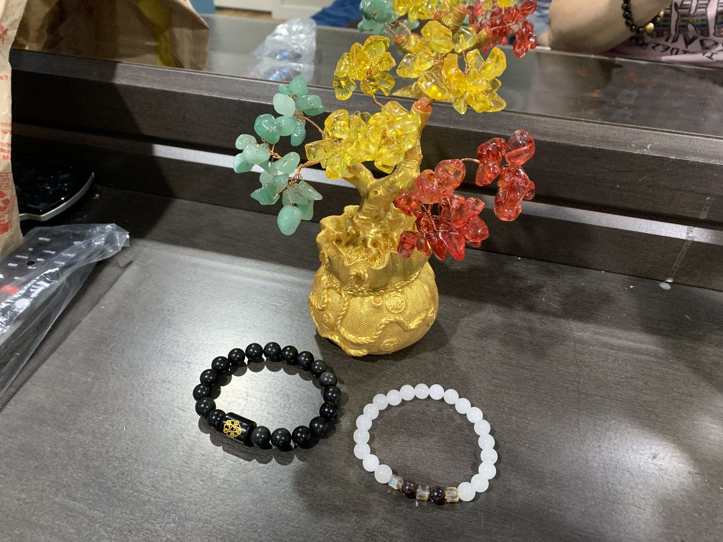 Customer photo review of Natural White Chalcedony Positivity Bracelet