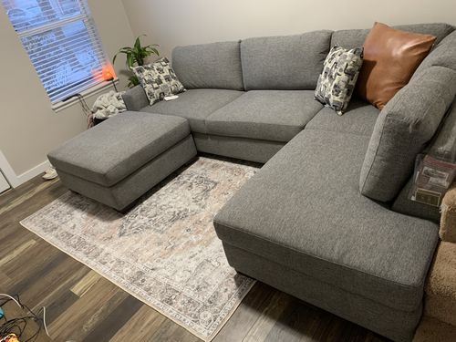 Customer photo review of Distressed Vintage Cezanne Blush Area Rug