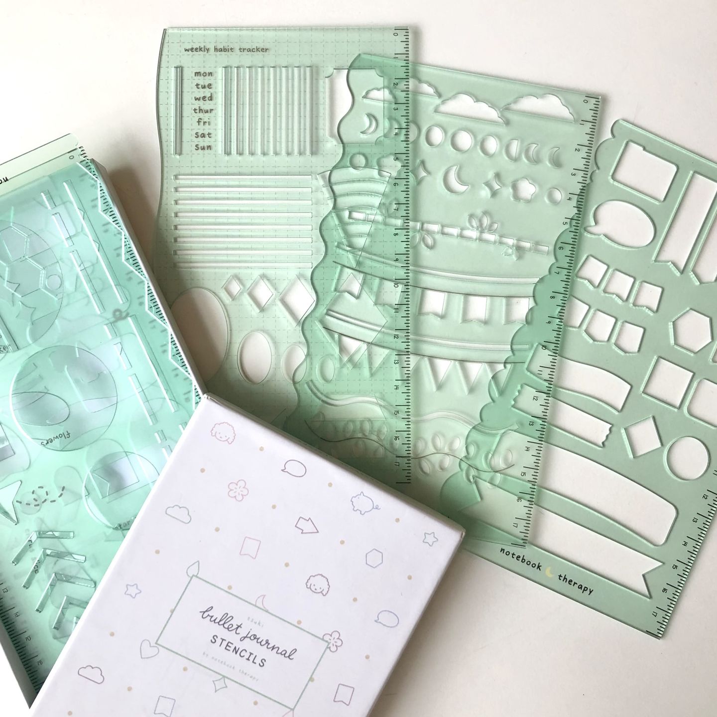 Customer photo review of Tsuki Bullet Journal Stencil Set ☾