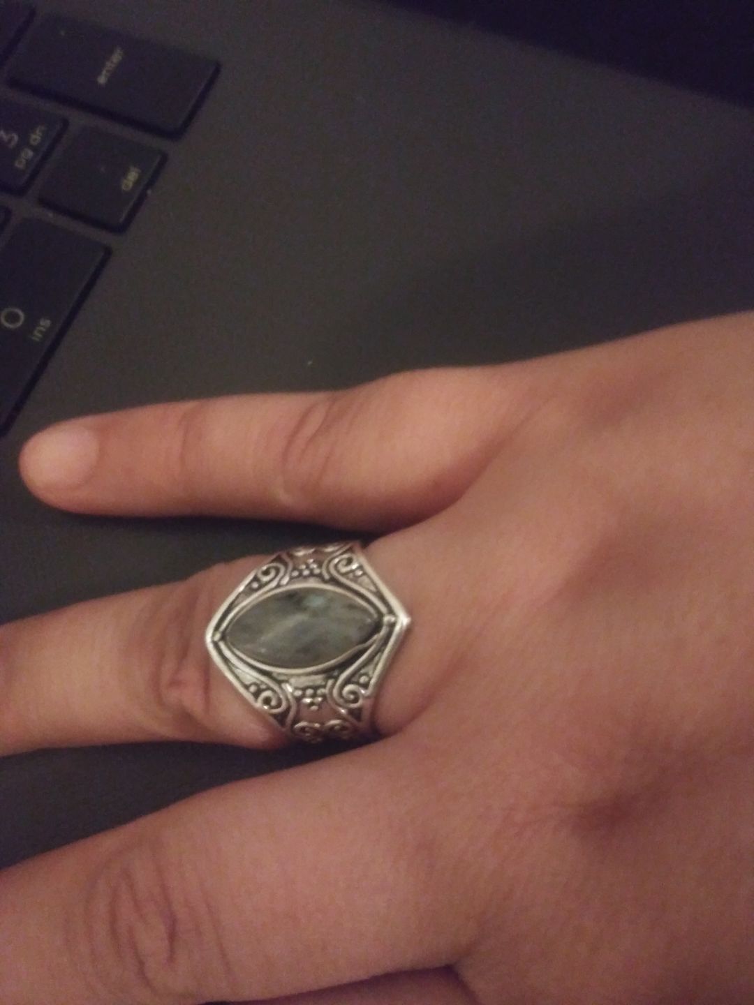 Customer photo review of Awakening Labradorite Ring