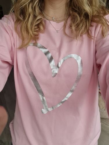 Customer photo review of Heart Print Family Matching Sweaters (MRK X)