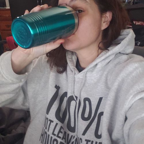 Customer photo review of 100% Not Leaving The House Today Winter Apparel