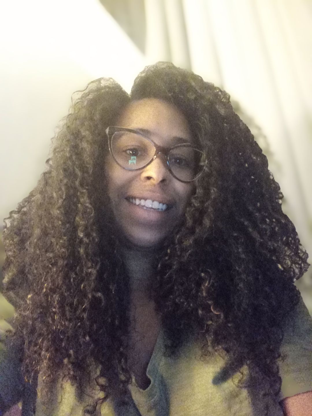 Customer photo review of Curly Hair Grape Seed Conditioner with Ultra Slip and Lavender Fragrance