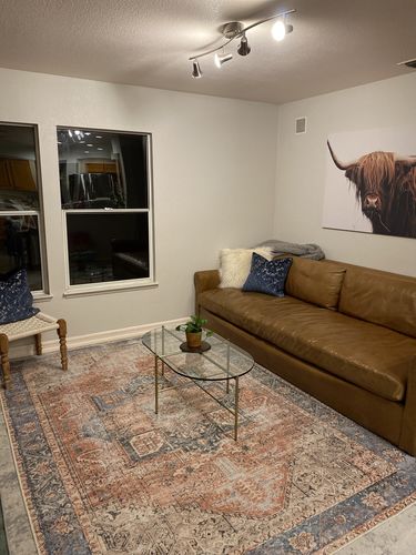 Customer photo review of Distressed Vintage Cezanne Terracotta Sky Area Rug