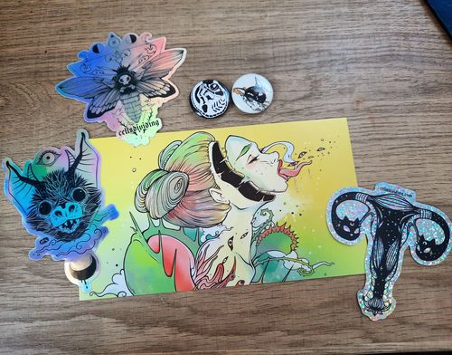Customer photo review of Bat, Holographic Sticker