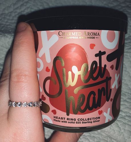Customer photo review of Sweetheart Candle - 925 Sterling Silver Heart Ring Collection