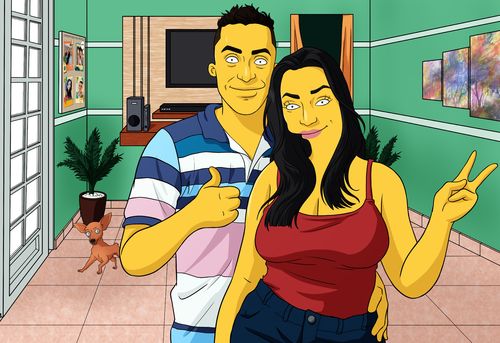 Customer photo review of RETRATO EM ARQUIVO DIGITAL FAMILIA AMARELA