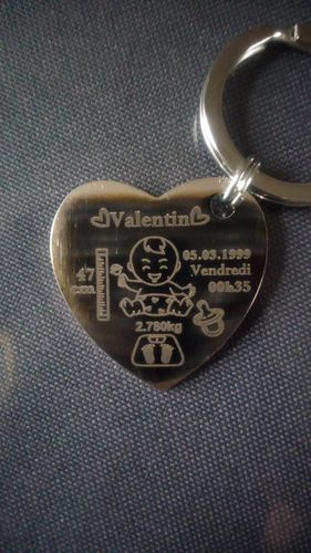 Customer photo review of Porte-Clé Personnalisé Mon Bébé