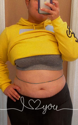 Customer photo review of Tranquility Tie On Waist Beads
