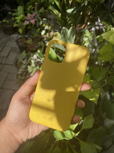 Customer photo review of Eco Friendly iPhone 12 Mini Phone Case - Sunset in Yellow