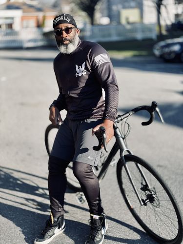 Customer photo review of Pedal Black Bib Pants