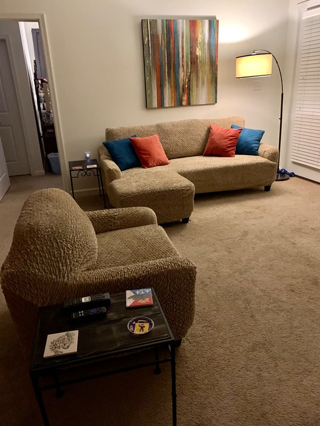 Customer photo review of Corner Sofa Slipcover, Comfort Collection