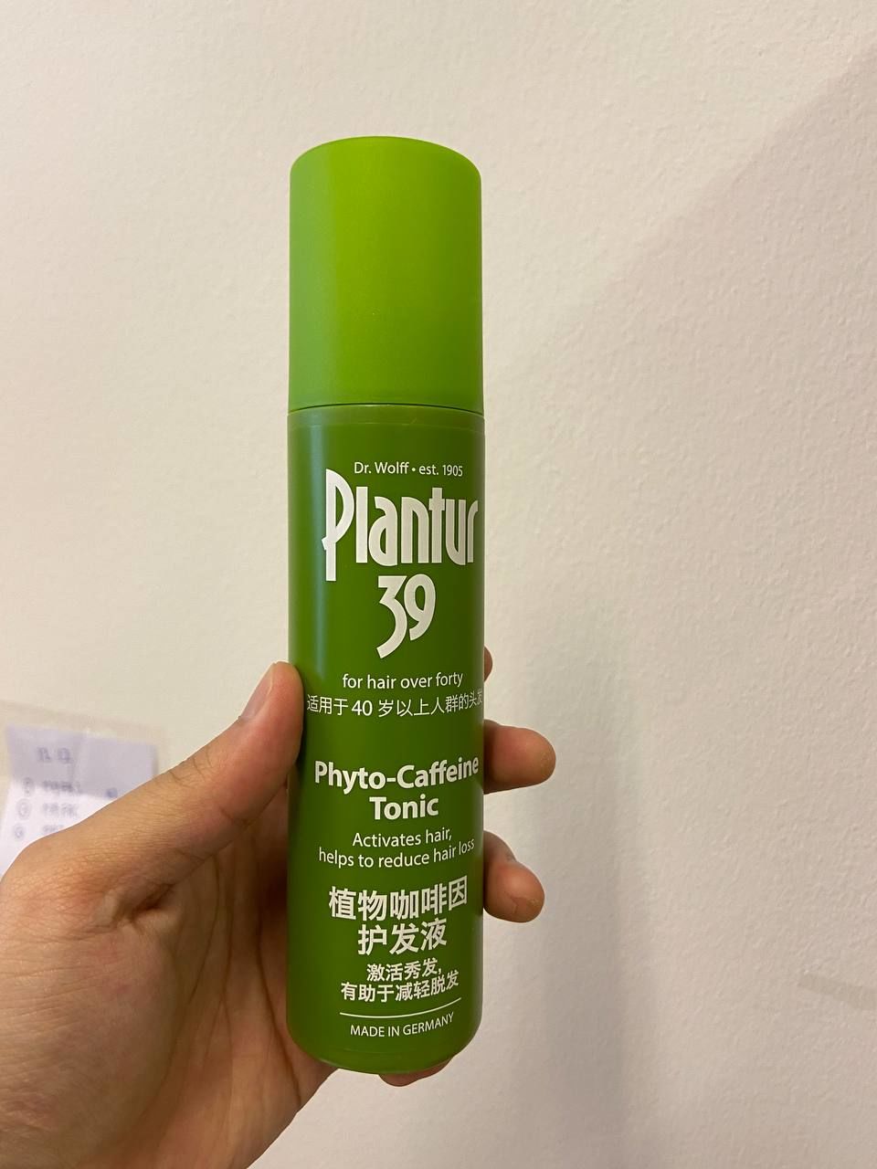 Customer photo review of Plantur 39 Phyto-Caffeine Tonic (200ml)