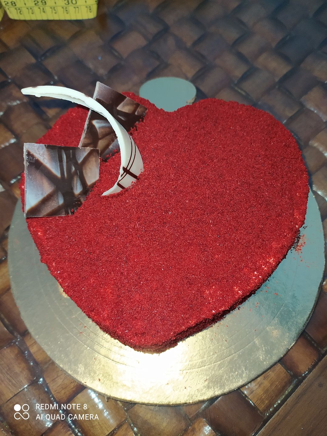 Customer photo review of Heart Shaped Red Velvet Cake