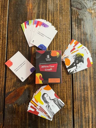 Customer photo review of Peculiar Roots Affirmation Cards