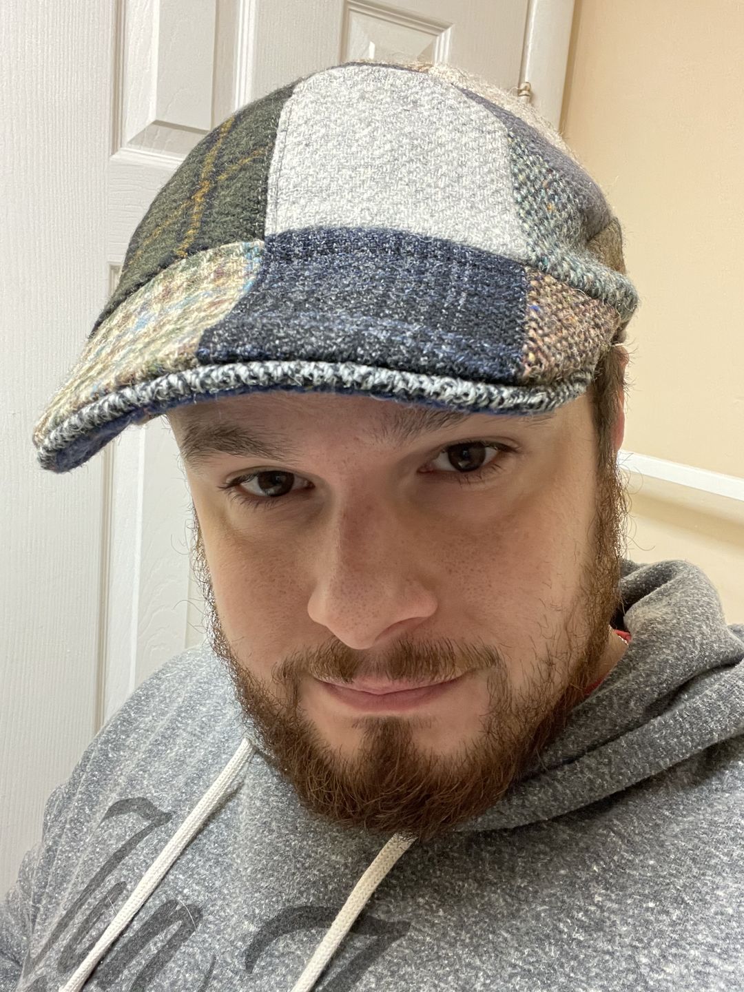Customer photo review of Erin Cap Patchwork Tweed