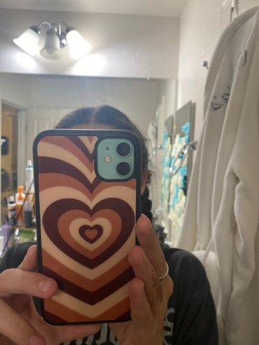 Customer photo review of Graphic Design Latte Love Heart iPhone Case
