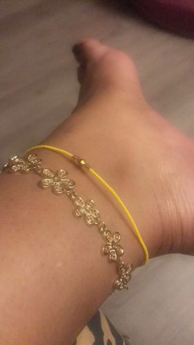Customer photo review of Canary Yellow Anklet - Single