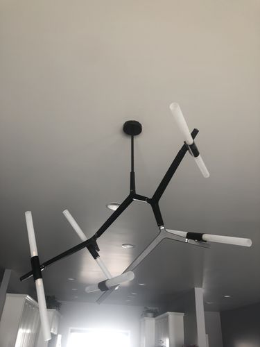 Customer photo review of Modern 10-Light Glass Branch Chandelier