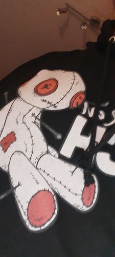 Customer photo review of Voodoo Ich denk an dich Words on Shirts  - Unisex Kapuzenpullover Hoodie