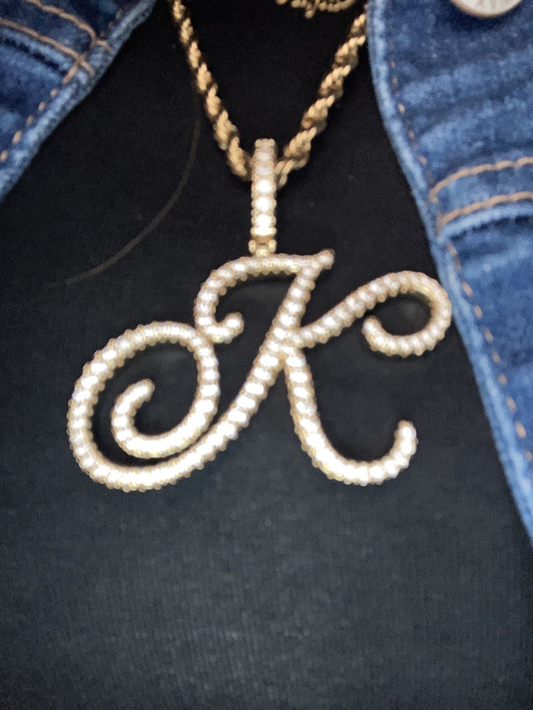 Customer photo review of MUSE CZ INITIAL NECKLACE