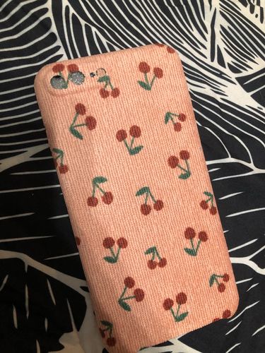 Customer photo review of Cherry Pink iPhone Case