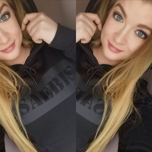 Customer photo review of SAEBIS® All Black Damen Hoodie schwarz